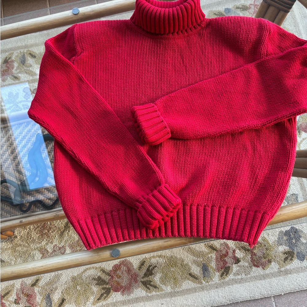 Red Turtleneck Sweater